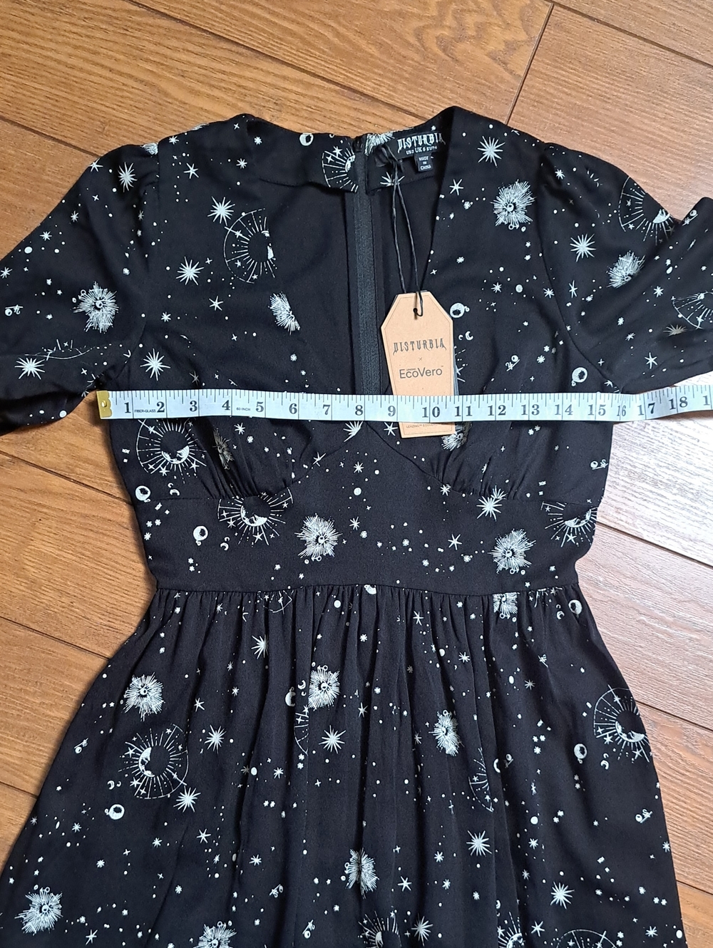Disturbia Comet Celestial Puff Sleeve Midaxi Dress ✨ US 2 / UK 6 NWT - Picture 12 of 14
